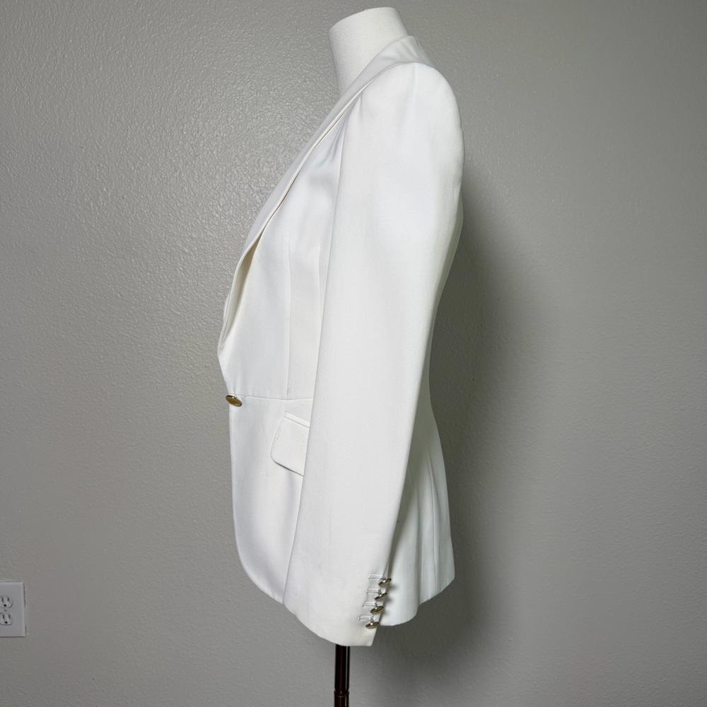 Alexander McQueen White/ Ivory Sculpted Tailored Blazer IT 38 - Picture 5 of 16